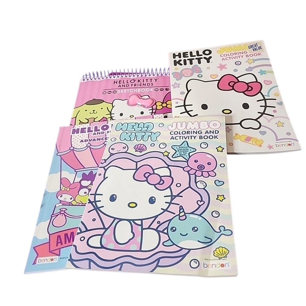 Hello Kitty STATIONARY BUNDLE. SKETCHBOOK, COLORING BOOK